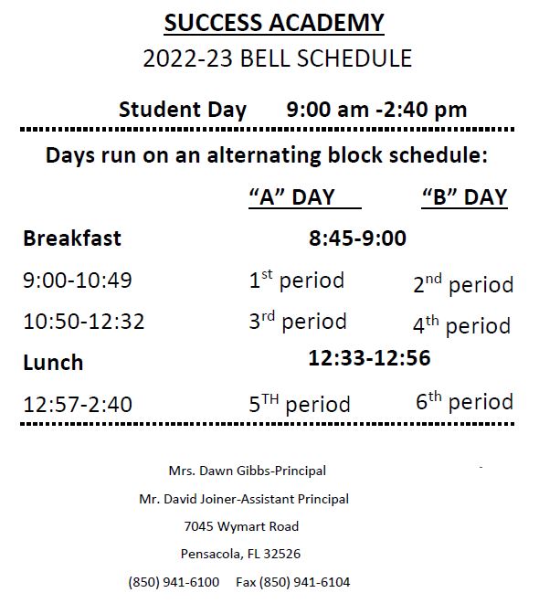Bell Schedule